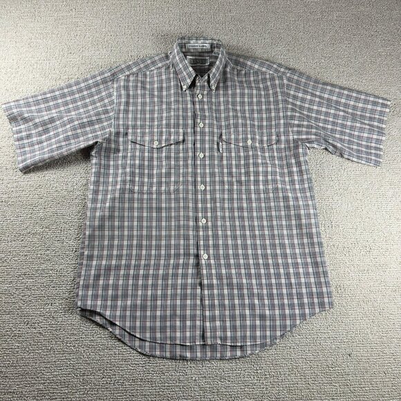 Vintage Levi's Silver Label Plaid Button Up Shirt White Gray Red Men’s Size M - Picture 1 of 7